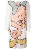 Jc De Castelbajac Vintage Cartoon Tunic Print Dress, Women's, Size: 40, White