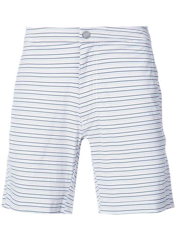 Onia Calder 7.5 Striped Swim Trunks - Blue