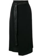 Vince Knot Detail Midi Skirt - Black