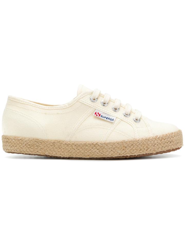 Superga Woven Sole Sneakers - White