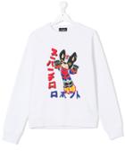 Dsquared2 Kids Bulldog Print Sweatshirt - White
