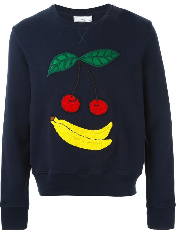 Ami Alexandre Mattiussi Cherry And Bananas Patch Sweatshirt