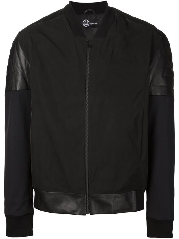 Ada + Nik 'memory' Bomber Jacket, Men's, Size: Small, Black, Cotton/lamb Skin/acetate