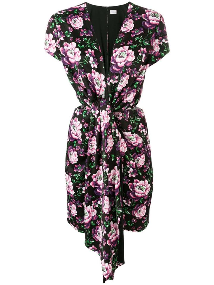 Magda Butrym Floral Wrap Dress - Black