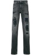 Alexander Mcqueen Distressed Slim Jeans - Black