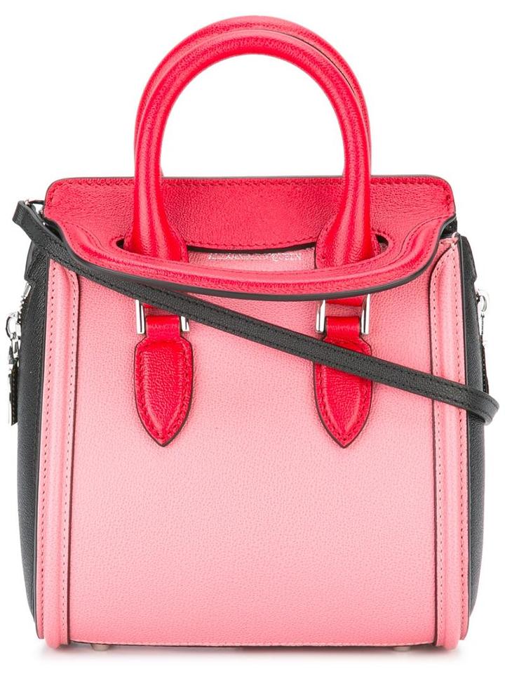 Alexander Mcqueen 'heroine' Tote, Women's, Pink/purple, Calf Leather
