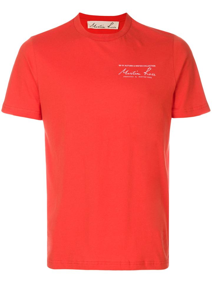 Martine Rose Logo Print T-shirt - Red