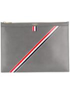 Thom Browne Diagonal Intarsia Stripe Leather Medium Document Holder -