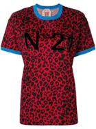 No21 Leopard Print T-shirt - Red