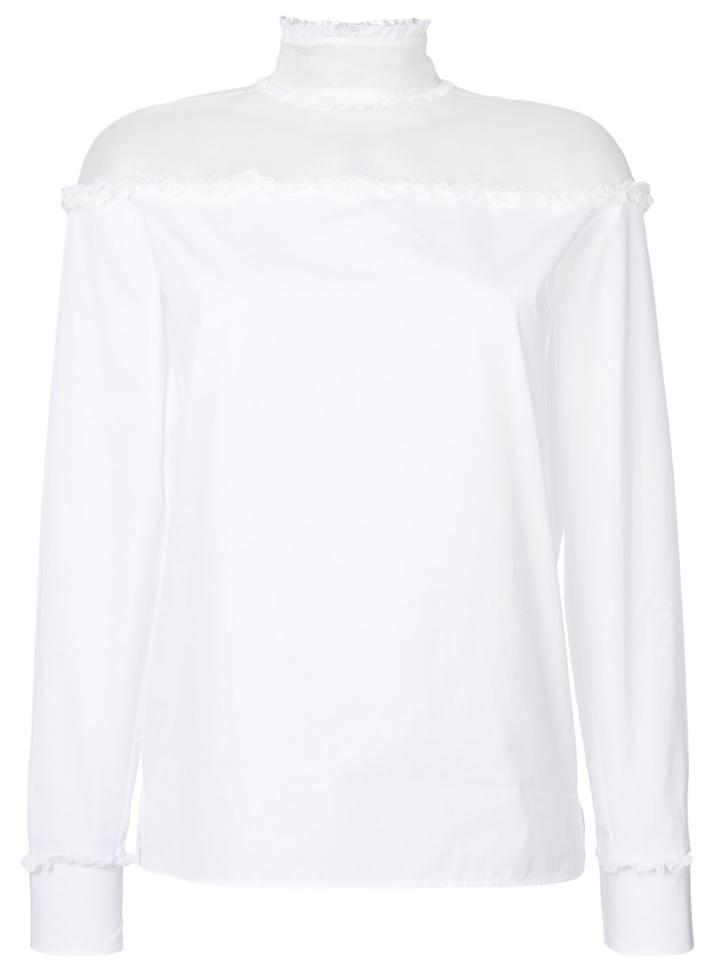 Valentino High Neck Blouse - White