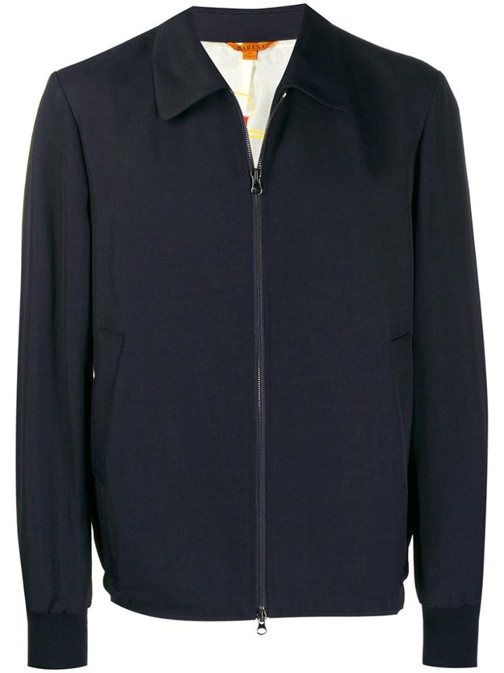 Barena Zipped Bomber Jacket - Blue