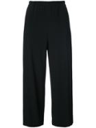 Helmut Lang - Cropped Flared Trousers - Women - Silk/acetate/viscose - S, Black, Silk/acetate/viscose