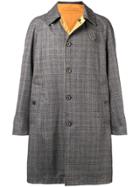 Lanvin Reversible Checked Coat - Grey