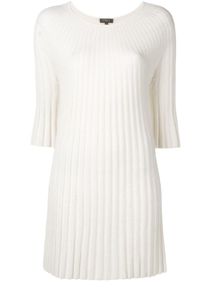 N.peal Ribbed Knit Tunic - Neutrals