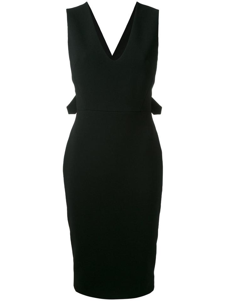 Victoria Beckham - Cross Back Dress - Women - Cotton/polyester/triacetate - 10, Black, Cotton/polyester/triacetate
