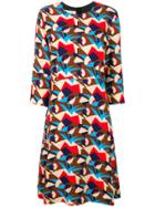 Marni Henne Pattern Midi Dress - Multicolour