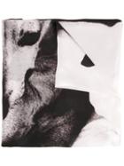 Ann Demeulemeester Dog Print Scarf, Women's, Black, Silk
