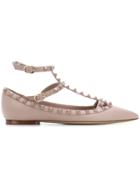Valentino Valentino Garavani Rockstued Ballerinas - Pink