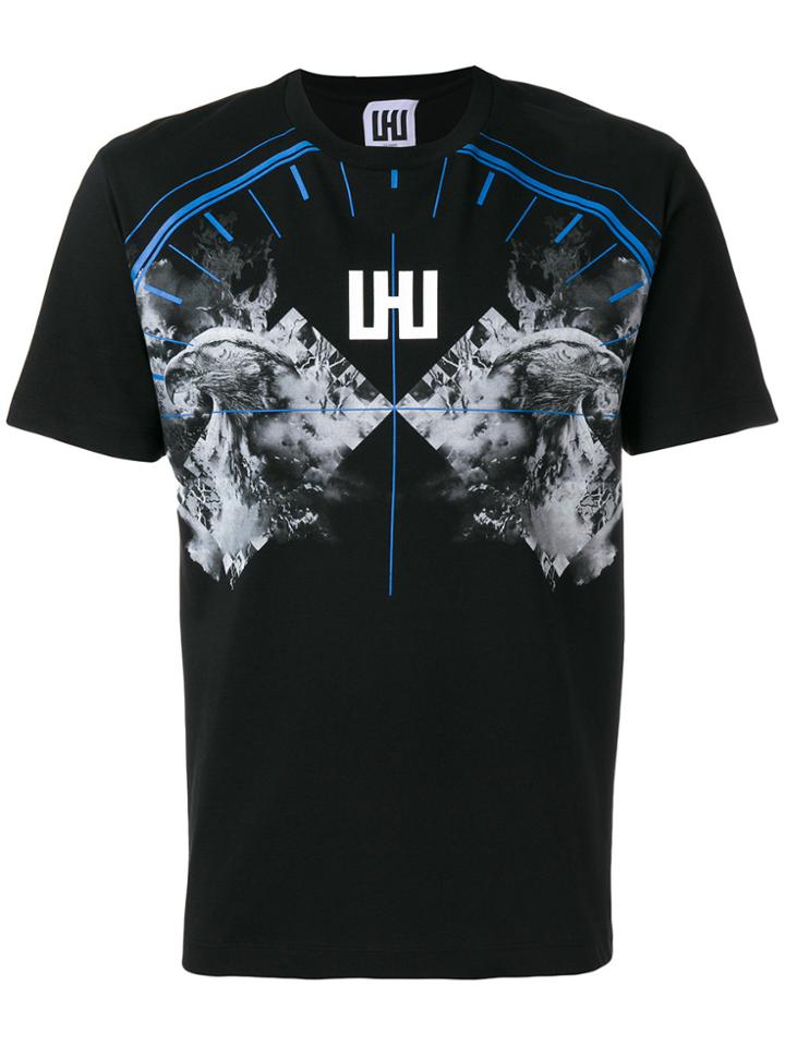 Les Hommes Urban Bird Of Prey T-shirt - Black