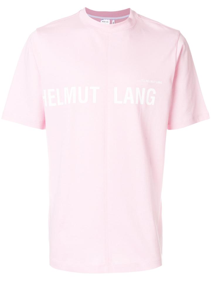 Helmut Lang Logo Print Tee - Pink & Purple