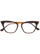 Dita Eyewear Cat-eye Frame Glasses - Brown