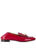 Chloé 'c' Embellished Loafers - Red
