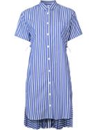 Sacai Striped Shirt Dress - Blue