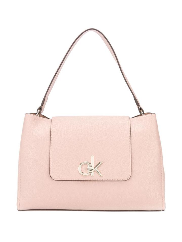 Calvin Klein Logo Plaque Tote - Pink