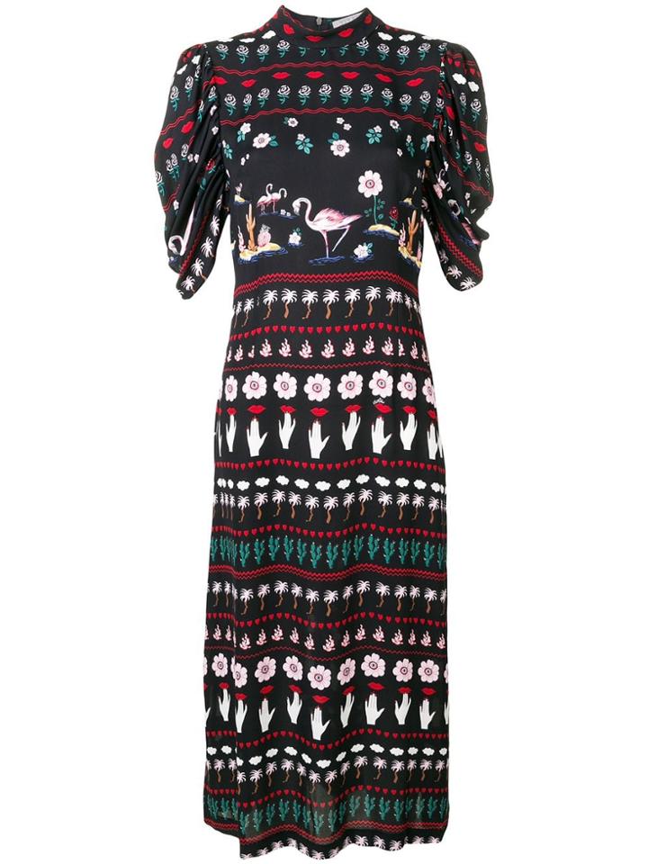 Vivetta All-over Print Dress - Black