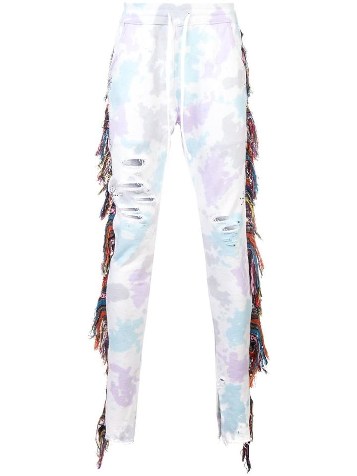 Alchemist Tye-dye Wester Joggers - White