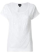 Just Cavalli Texture Design T-shirt - White