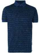 Etro Striped Polo Shirt, Men's, Size: Small, Blue, Cotton