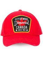 Dsquared2 City Of Wood Baseball Cap, Men's, Red, Cotton