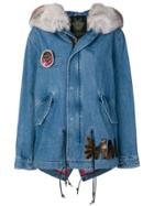 Mr & Mrs Italy Denim Short Parka Coat - Blue