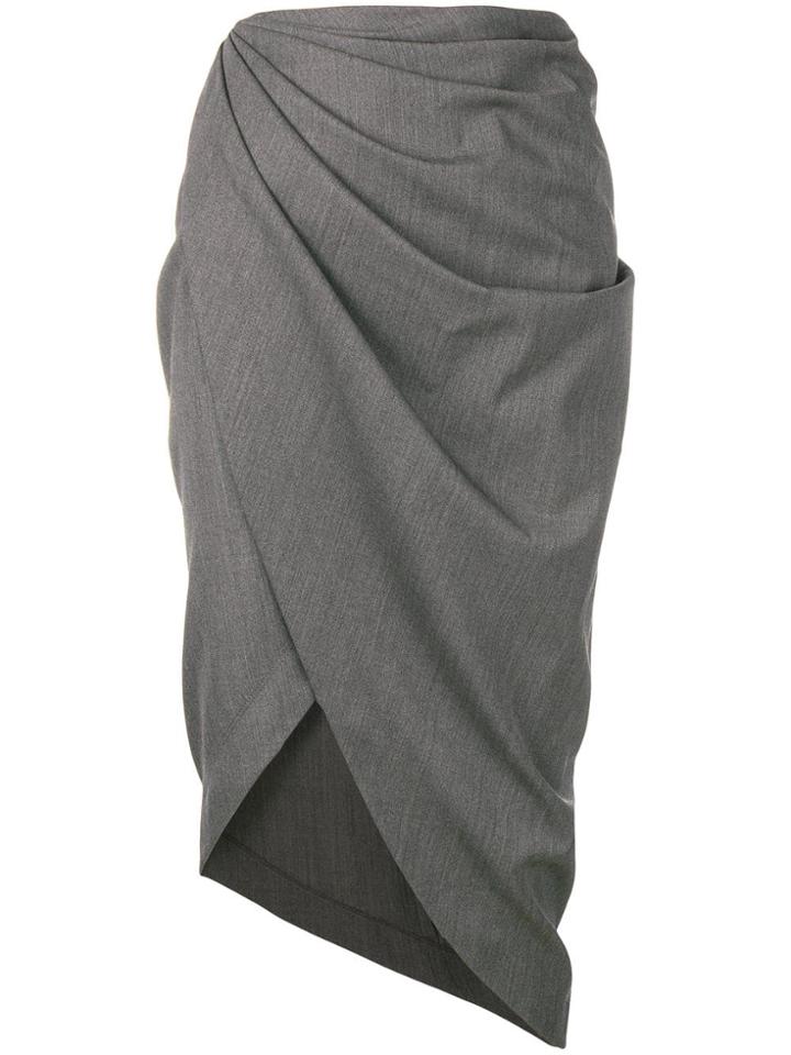 Helmut Lang Asymmetric Skirt - Grey