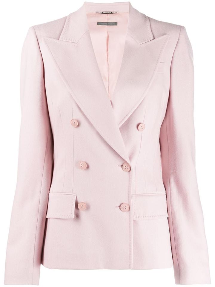 Alberta Ferretti Double-breasted Blazer - Pink