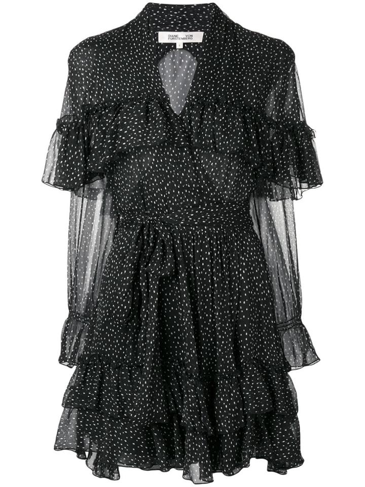 Dvf Diane Von Furstenberg Martina Dots Dress - Black