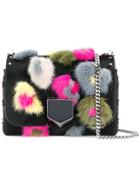 Jimmy Choo Lockett Petite Mink Pom Pom Bag - Black