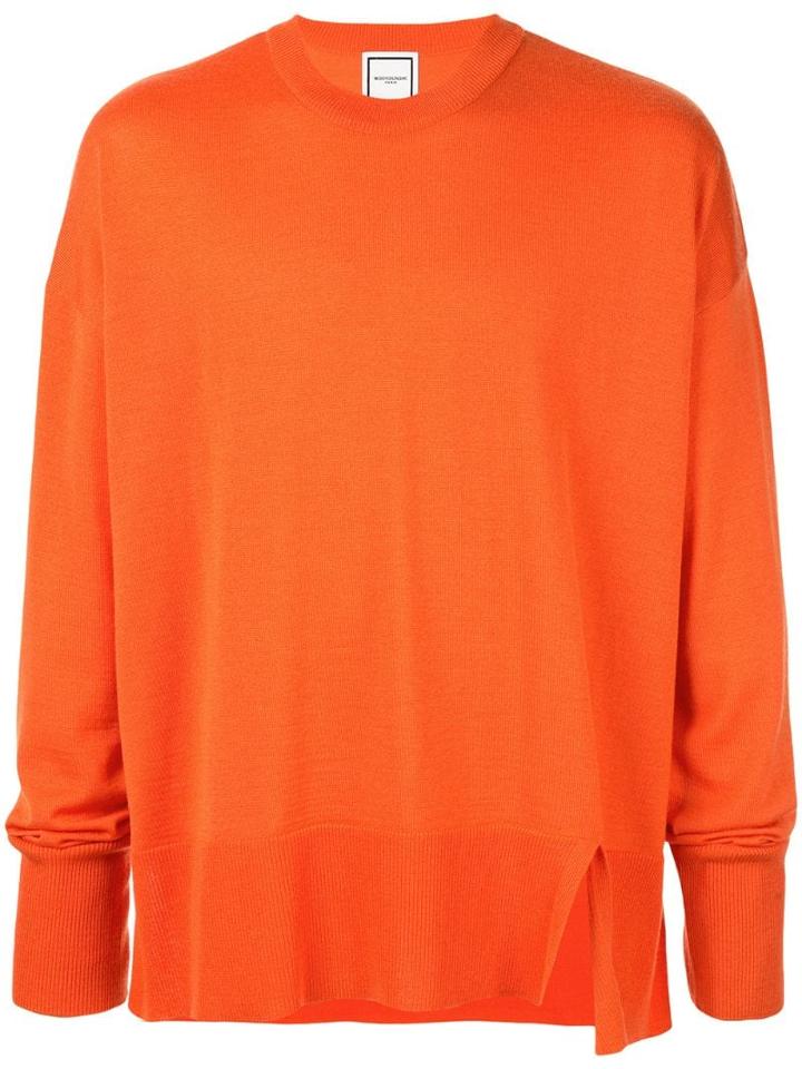 Wooyoungmi Side Slit Oversized Sweater - Orange