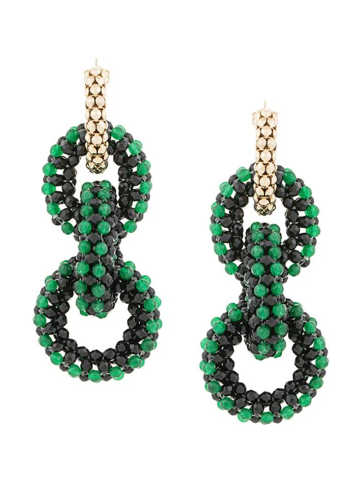Rosantica Interlink Earrings - Green