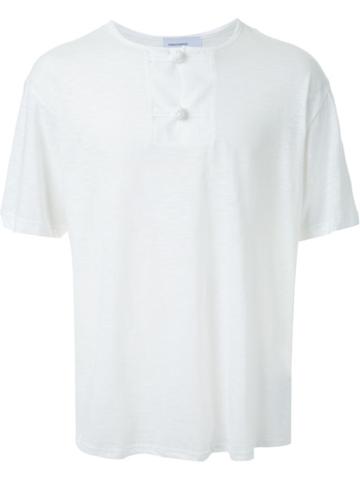 Phenomenon Buttoned T-shirt, Men's, Size: M, White, Cotton