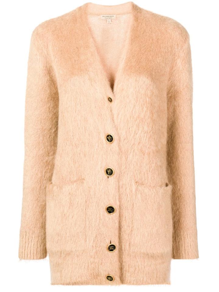 Burberry V-neck Midi Cardigan - Brown