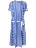 Sacai Striped Oversized Shirt Dress - Blue