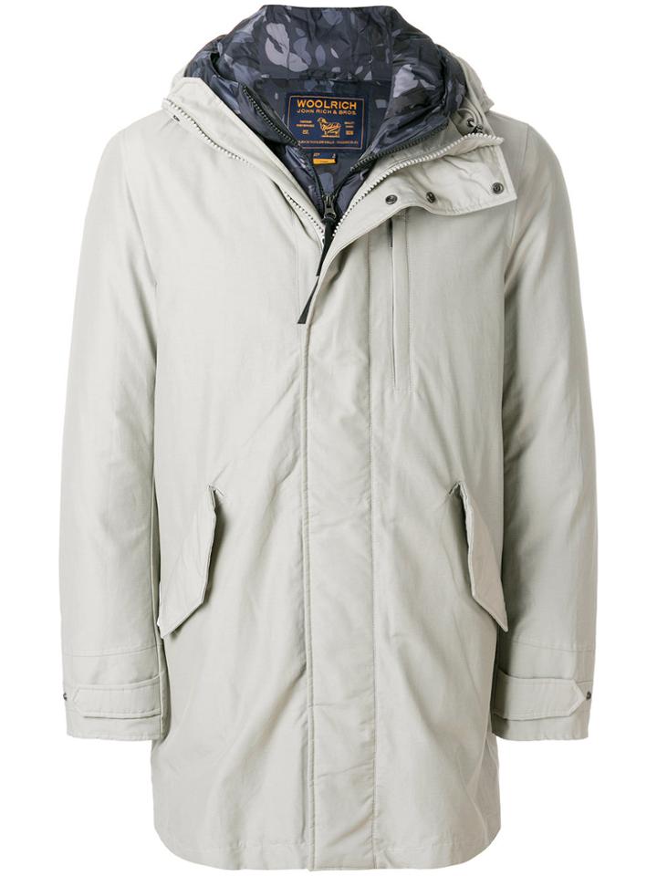 Woolrich Layered Padded Coat - Grey