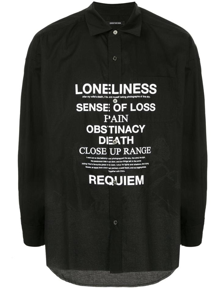 Christian Dada Printed Shirt - Black