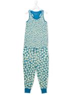 Stella Mccartney Kids - Floral Print Jumpsuit - Kids - Cotton - 14 Yrs, Blue