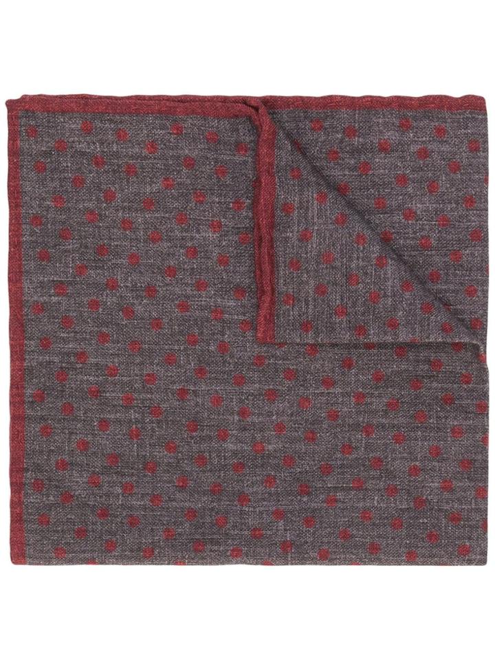 Eleventy Polka Dotted Scarf - Grey