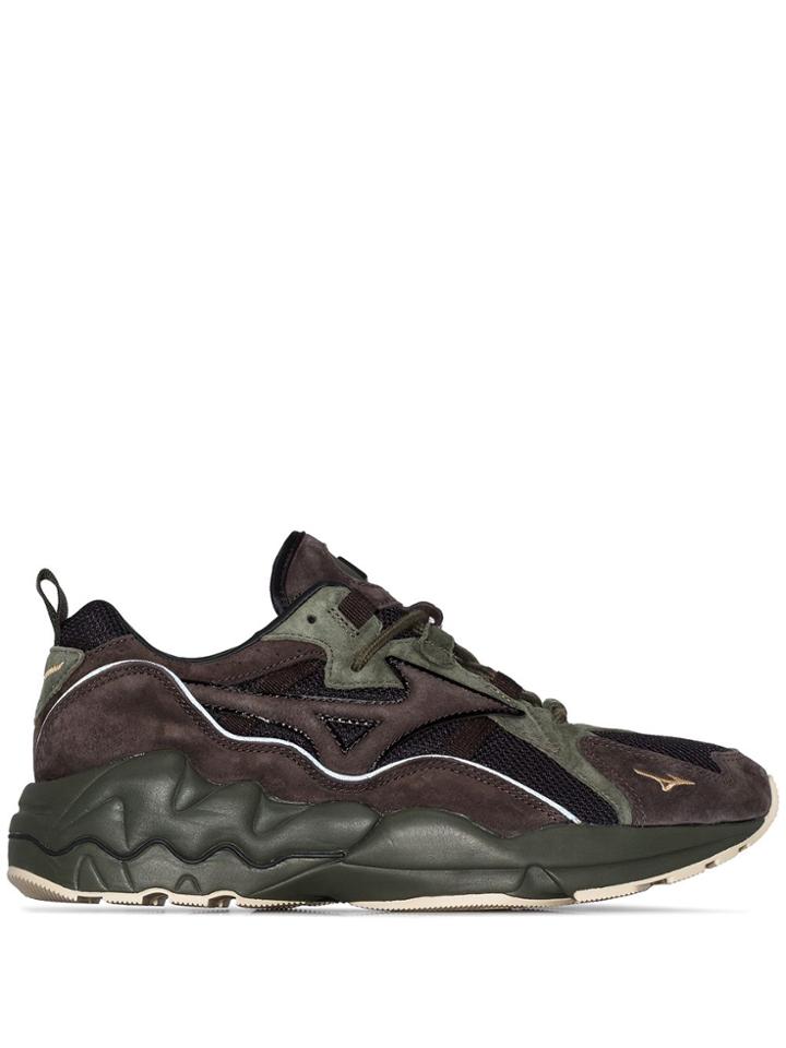 Mizuno Miz Wave Rider 1 Wild Nordic Snkr Blk Gr - Green