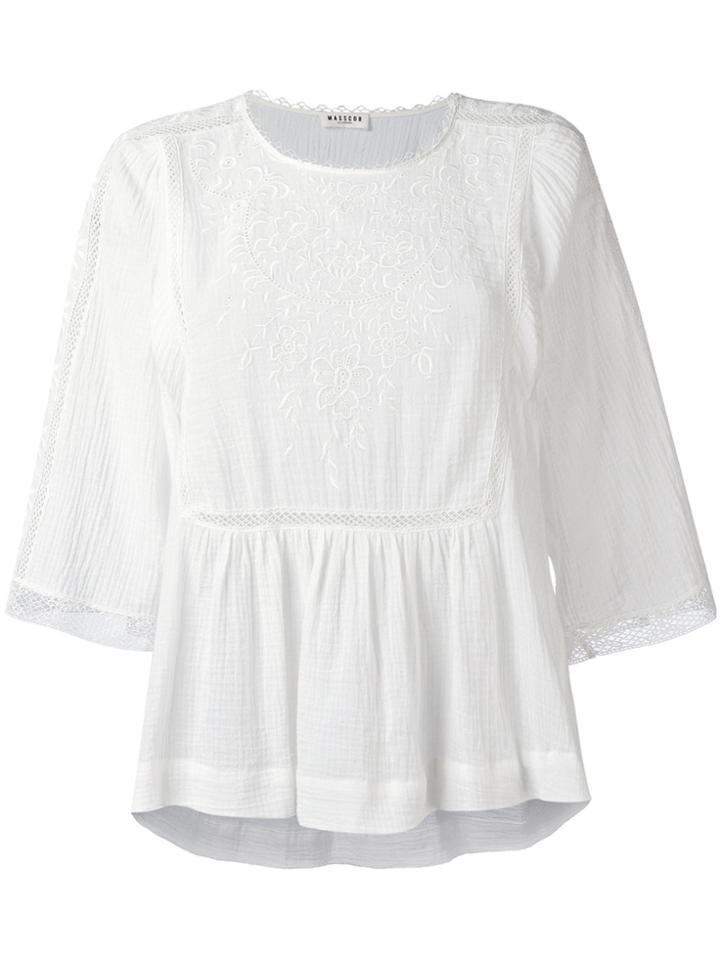 Masscob Broderie Anglaise Blouse - White