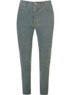 Amapo Striped High Waist Skinny Trousers